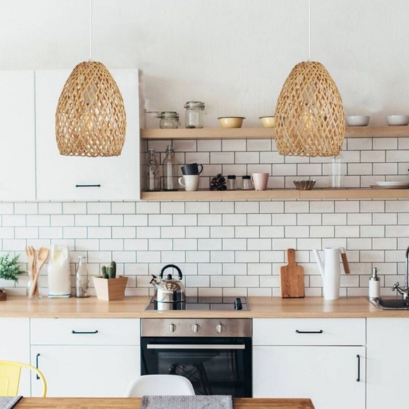 Bohemian Light Fixter Pendant Light Twine Shade Light Lamp - Picture 3 of 10